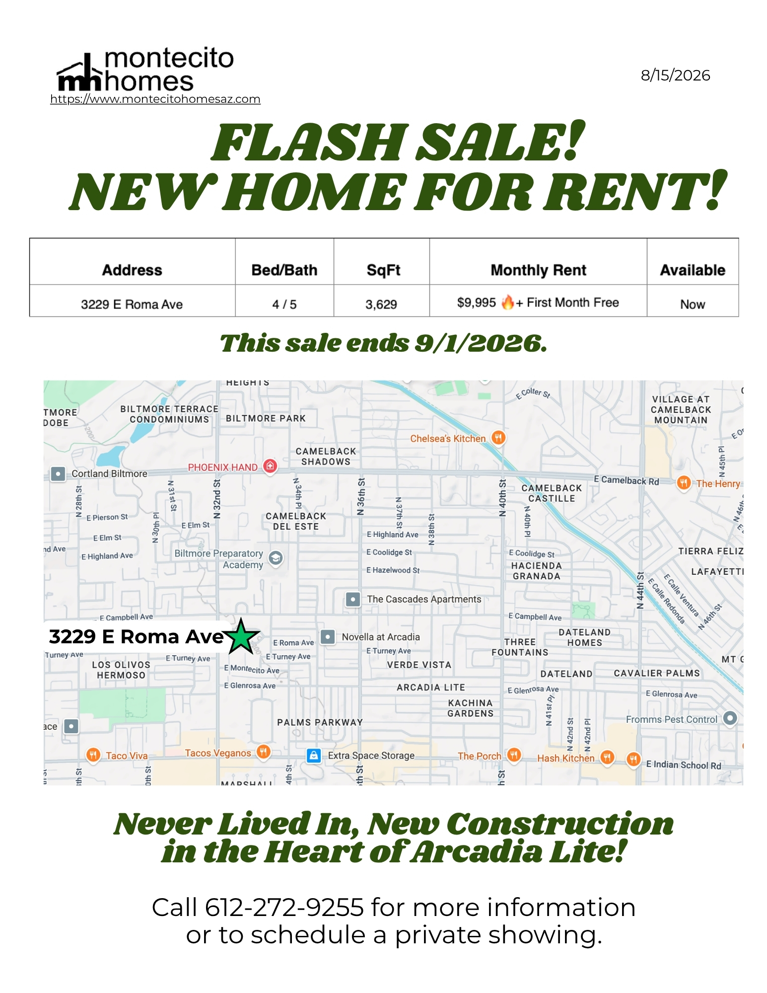 For Rent Flash Sale